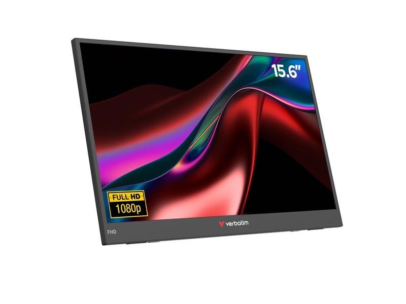15.6" Verbatim Portable FHD Monitor LIGHT - bærbar skjerm med USB-C og HDMI